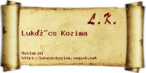 Lukács Kozima névjegykártya